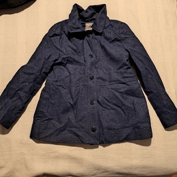 Gymboree girls size small or 5-6 blue with silver filament has pockets - Picture 1 of 5